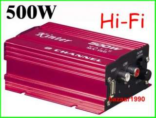 500W 2 CH USB Car Audio Stereo Amplifier /CD/DVD/USB  