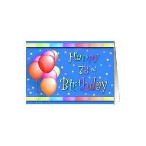    73 Years Old Balloons Happy Birthday Fun Card: Toys & Games