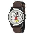 Disney Mickey Mouse with Mickey Hands Mens Blk/Brown Strap Sports 