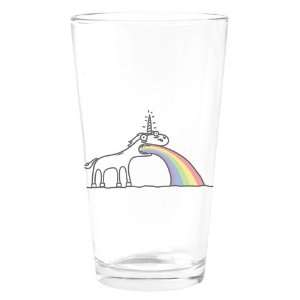  Pint Drinking Glass Unicorn Vomiting Rainbow: Everything 