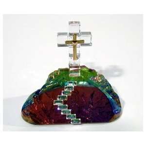  Crystal Cross on Mountain Paperweight