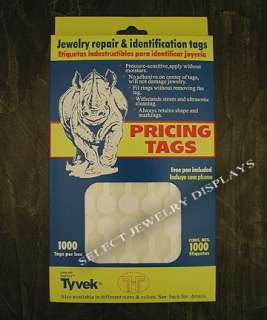 Adhesive Tear Proof Pricing Dumbbell Tags 1000 Pack  