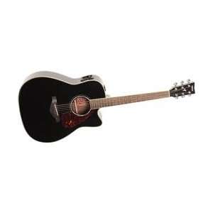   Fgx730sc Solid Top Acoustic Electric Guitar Black Musical Instruments