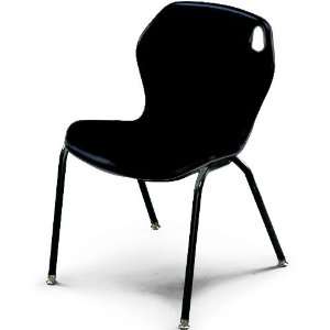   Chair with Powder Coat Frame   Black Chair/Black: Office Products