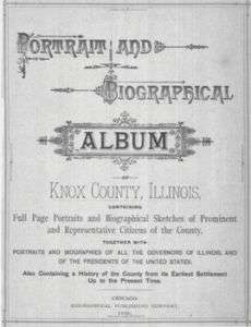 1886 Genealogy Biography of Knox County Illinois IL  