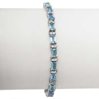   topaz 925 sterling silver tennis bracelet total grams weight 10 50