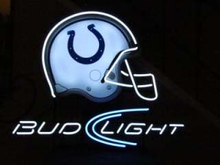 Bud Light Indianapolis Colts NFL Football Neon Beer Bar Sign NEW RARE 