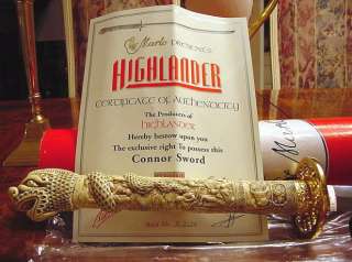 REAL HIGHLANDER CERTIFICATE OF AUTHENTICITY IS INCLUDED (see pics 