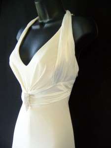 MARY.L COUTURE Ivory Wedding Jersey Formal Gown 8 NEW  