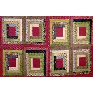  Moda Harmony Log Cabin Patch Panel Cocoa Latte Fabric By 