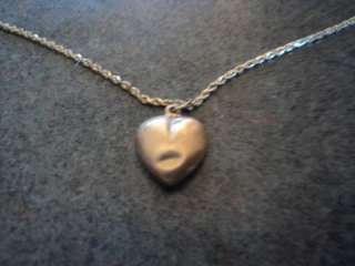 18KT 18K REAL SOLID GOLD NECKLACE CHAIN AND HEART PENDENT NOT SCRAP 