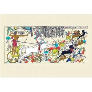  Battle Scene of Seti I and the Khita 20X30 Paper with 