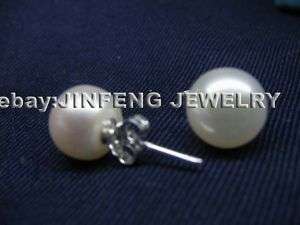 AAA 50pairs 6 6.5mm white pearl earring 925 silver  