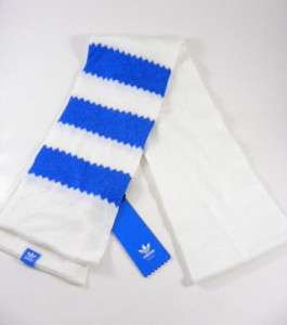 Adidas AC Logo White/Blue Men/Women Winter Snow Scarf  