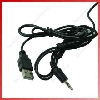   USB Multimedia 3.5mm Stereo Speaker For PC MP3 MP4 Laptop Black  