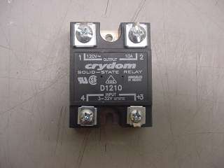 Crydom Solid State Relays 120V 10A D1210  