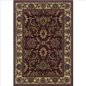  Luxor Red with Beige Accents Transitional Rug Size: 111 