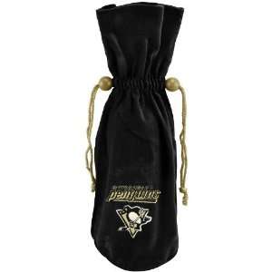 Pittsburgh Penguins Black Velvet Wine Bottle Bag:  Sports 