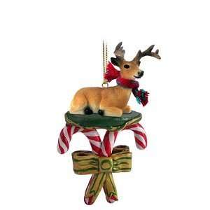  Buck Deer Candy Cane Christmas Ornament: Home & Kitchen