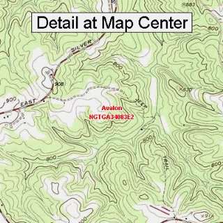  USGS Topographic Quadrangle Map   Avalon, Georgia (Folded 