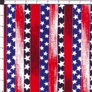 American Patriot Stars and Stripes Cotton Fabric  1yard  