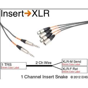  Horizon VFlex 1 Channel Insert Snake with XLRs 