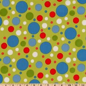   Wide Baby Safari Dots Green Fabric By The Yard: Arts, Crafts & Sewing