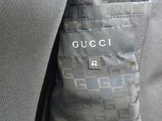 Gucci Cropped Runway Wool/Silk Fitted Jacket  