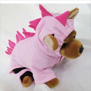 Dinosaur Pink Costume pet dog clothes APPAREL Chihuahua  