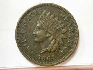 1864 L XF DETAIL FULL LIBERTY INDIAN HEAD SMALL CENT ID#K692 ~NO 