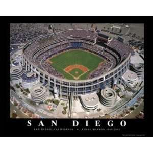 Unframed QualComm Stadium San Diego Padres Large Aerial Print:  