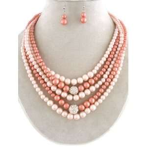   with Crystal Earrings and Necklace Set 