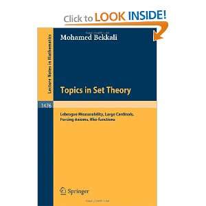  Topics in Set Theory Lebesgue Measurability, Large 