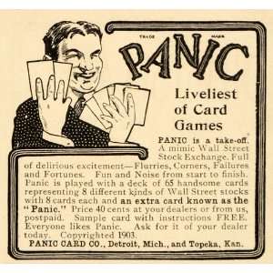  1904 Vintage Ad Panic Card Game Wall St. Stock Exchange 