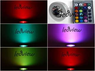 New 3W Mr16 16 Color Changing RGB LED Light Bulb Lamp DC 12V + IR 