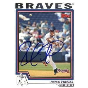  Rafael Furcal Atlanta Braves Autographed/Hand Signed 2003 