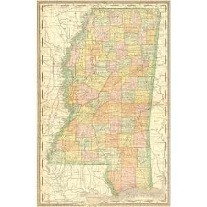   1883 Antique Railroad Map of Mississippi   $159