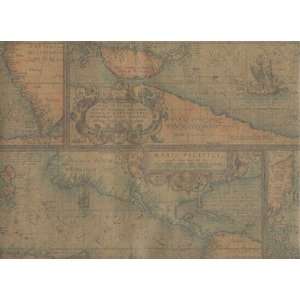  World Map On Kraft Wrapping Paper 24 X 6 Everything 