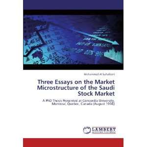  on the Market Microstructure of the Saudi Stock Market A PhD Thesis 