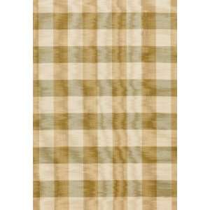  Etienne Moire Check Moss / Chamois by F Schumacher Fabric 
