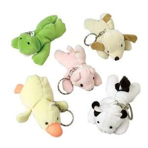  Bean Bag Farm Animal Keychains Toys & Games