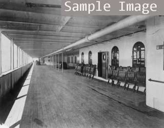 1912 Great promenade deck of the Titanic Ocean Liner  