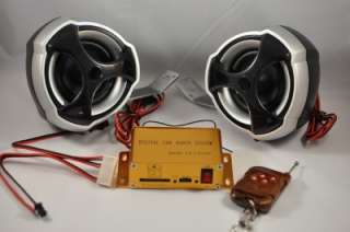 Motorcycle scooter audio system amp + mp3 + 2 speakers  
