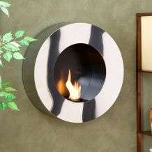 Round Stainless Steel Wall mount Fireplace  Overstock