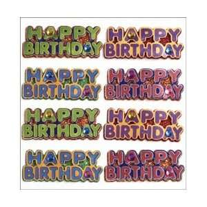   Stickers Happy Birthday Words; 3 Items/Order: Arts, Crafts & Sewing