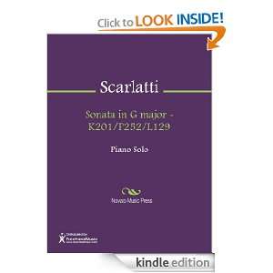 Sonata in G major   K201/P252/L129 Sheet Music Domenico Scarlatti 