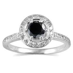 14k Gold 3/4ct TDW Black and White Diamond Engagement Ring (I J, I1 I2 