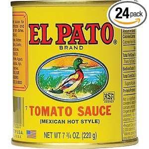 El Pato Hot Tomato Sauce, 7.75 Ounce (Pack of 24)  Grocery 