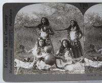 Antique Keystone Stereoview Native Hula Girls Near Honolulu, Hawaii 