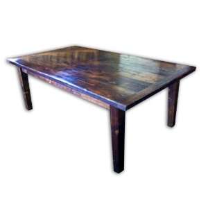  Farm Table with 1 Inch Reclaimed Wood Top   Tapered Legs 